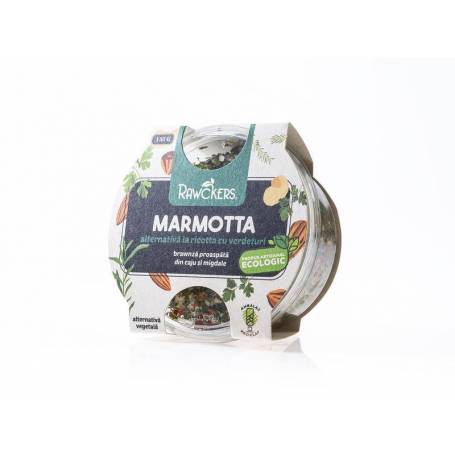 Brawnza proaspata din nuci de caju Ricotta Marmotta cu verdeturi 150g - Rawckers