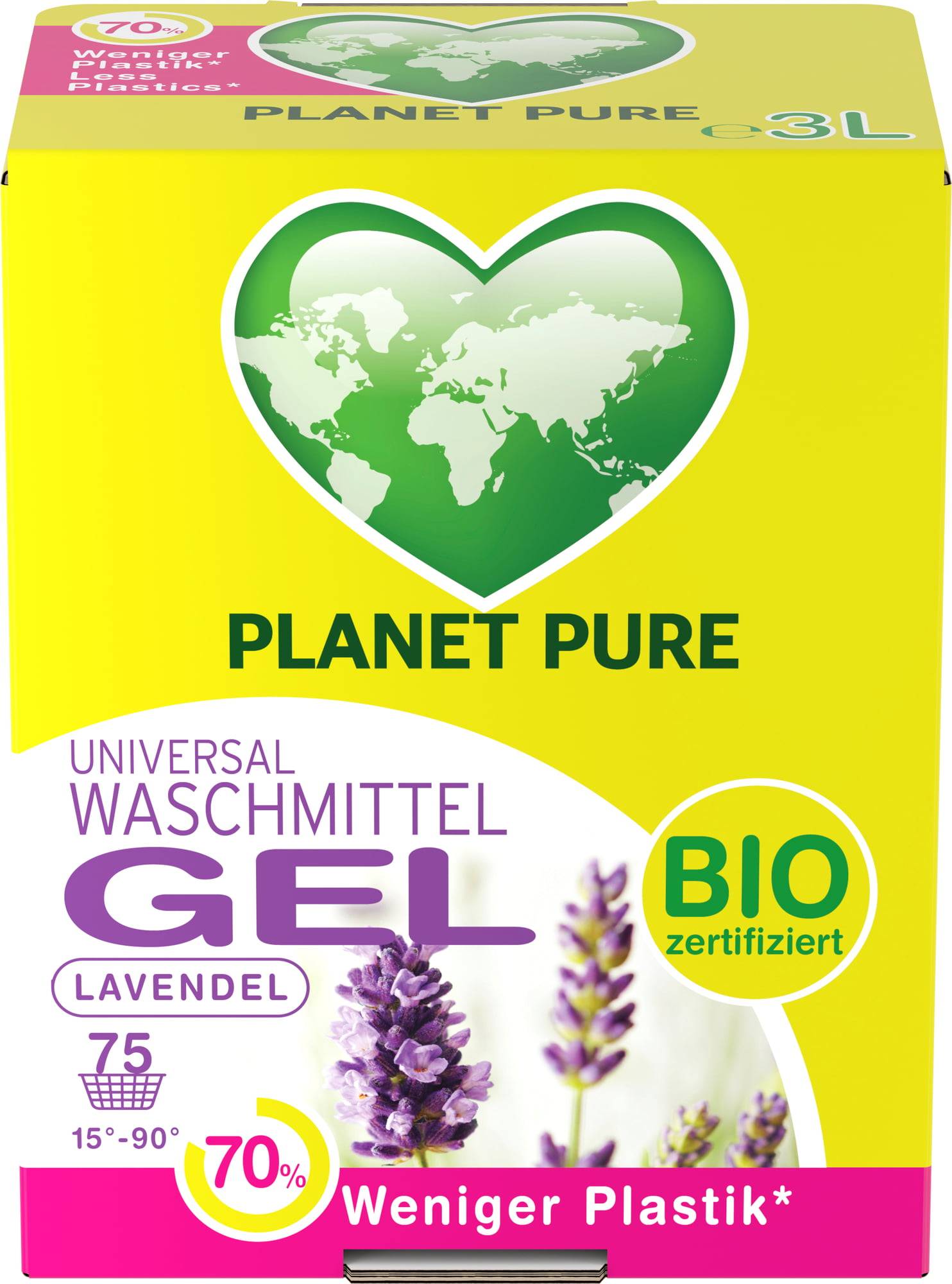 Detergent gel de rufe lavanda eco-bio, 3 l planet pure