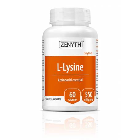 L-Lysine 550mg, 60cps - Zenyth