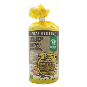 Rondele cu orez negru si turmeric fara gluten, 100g - PROBIOS