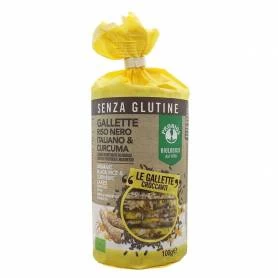 Rondele cu orez negru si turmeric fara gluten, 100g - PROBIOS