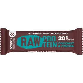Baton proteic cu nuca de cocos si cacao, 20% proteine, eco-bio, 50g - Bombus