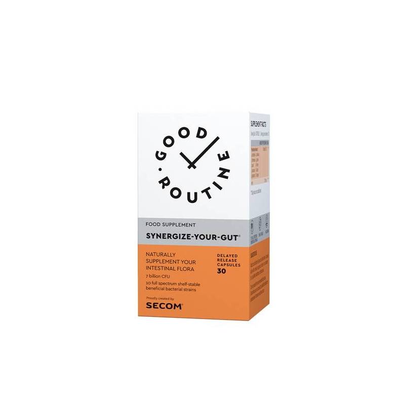 Synergize-Your-Gut- 30cps, Good Routine, Secom