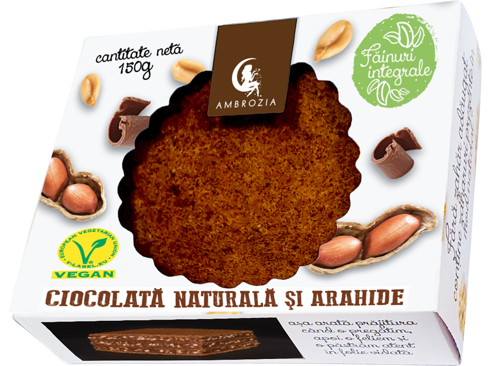 Prajitura ciocolata si arahide (snickers), 150g - hiper ambrozia