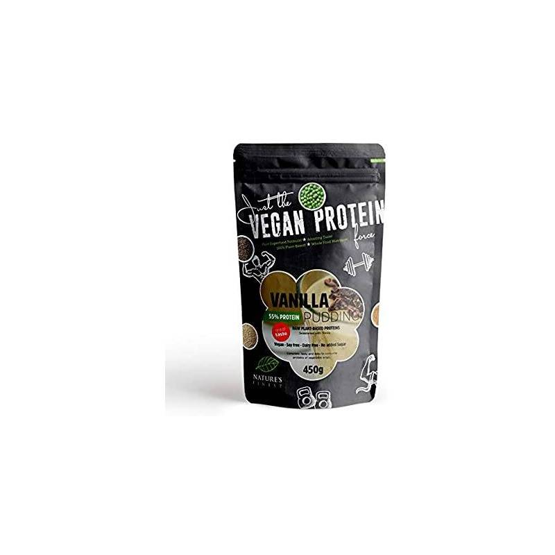 Budinca proteica de Vanilie cu Stevie (55% proteine), 450g Nutrisslim