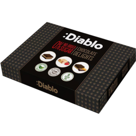 Cutie cu ciocolata fara zahar cu stevia, 115g Diablo