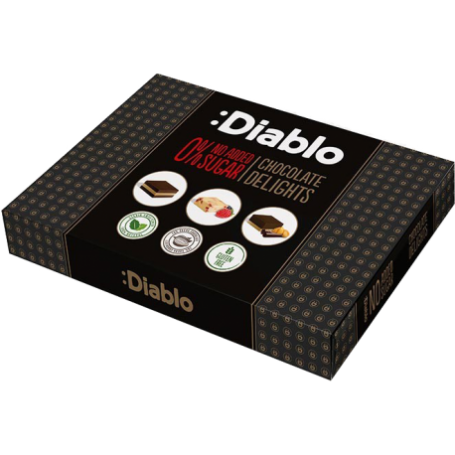 Cutie cu ciocolata fara zahar cu stevia, 115g Diablo