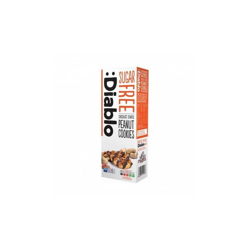 Fursecuri fara zahar cu arahide si dungi de ciocolata, 150g Diablo