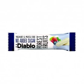 Baton musli fara zahar cu fructe de padure si glazura de iaurt, 30g Diablo