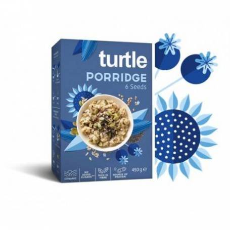 Fulgi de ovaz cu 6 seminte eco-bio, 450g - Turtle