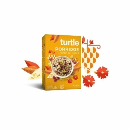 Fulgi de ovaz cu Stafide si seminte in fara gluten eco-bio, 400g - Turtle