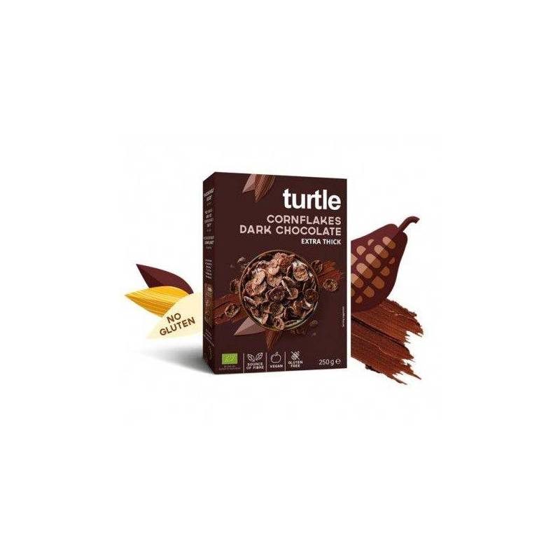 Fulgi de porumb inveliti in Ciocolata neagra fara gluten eco-bio,