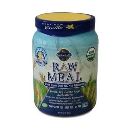 Raw meal vanilie - inlocuitor de mas bogat in proteine - orgarnic - 558g - Garden of Life