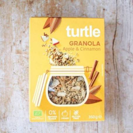 Granola cu cereale, mere si scortisoara fara gluten eco-bio, 350g - Turtle