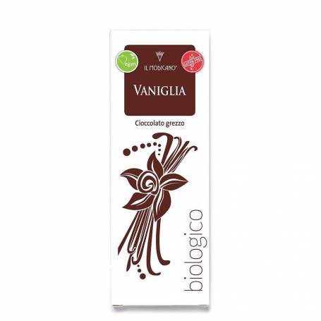 Ciocolata neagra raw-vegana cu vanilie, eco-bio 60g - Il Modicano