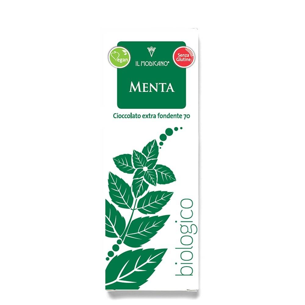 Ciocolata neagra vegana cu menta eco-bio 60g, il modicano