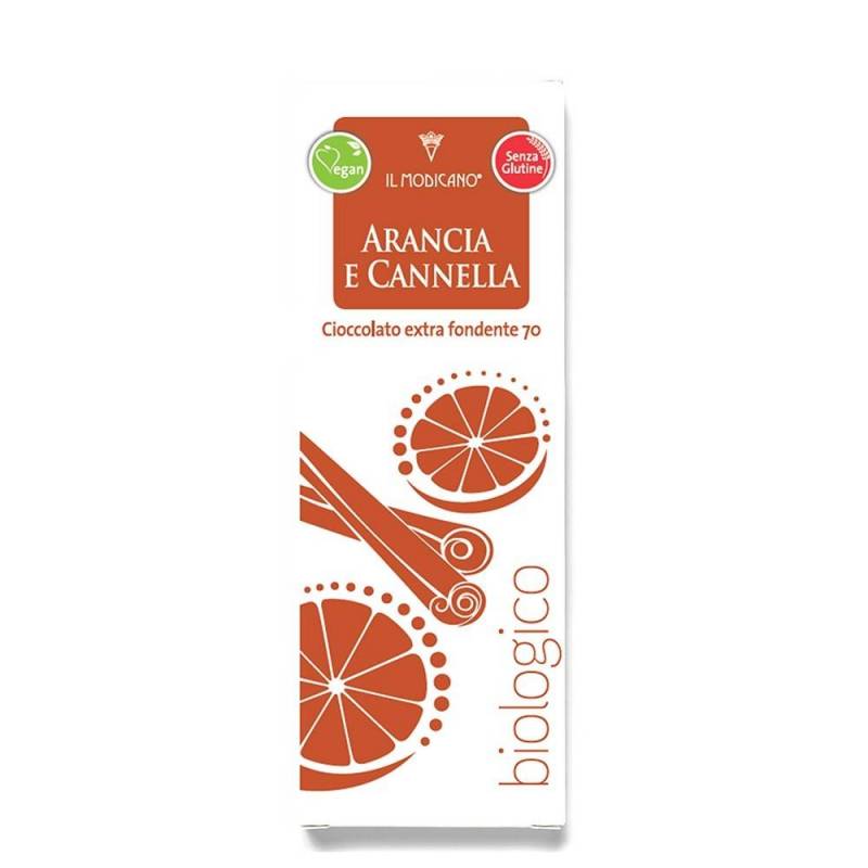 Ciocolata neagra vegana cu portocale si scortisoara eco-bio 60g, Il