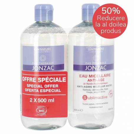 Oferta speciala Apa micelara anti-age, Sublimactive, 2x500ml - Jonzac