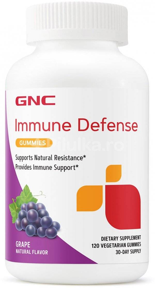 Jeleuri cu aroma de struguri, immune defense, 120 buc - gnc