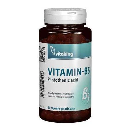Vitamina B5 (acid pantotenic) 200mg, 90 cps - VITAKING