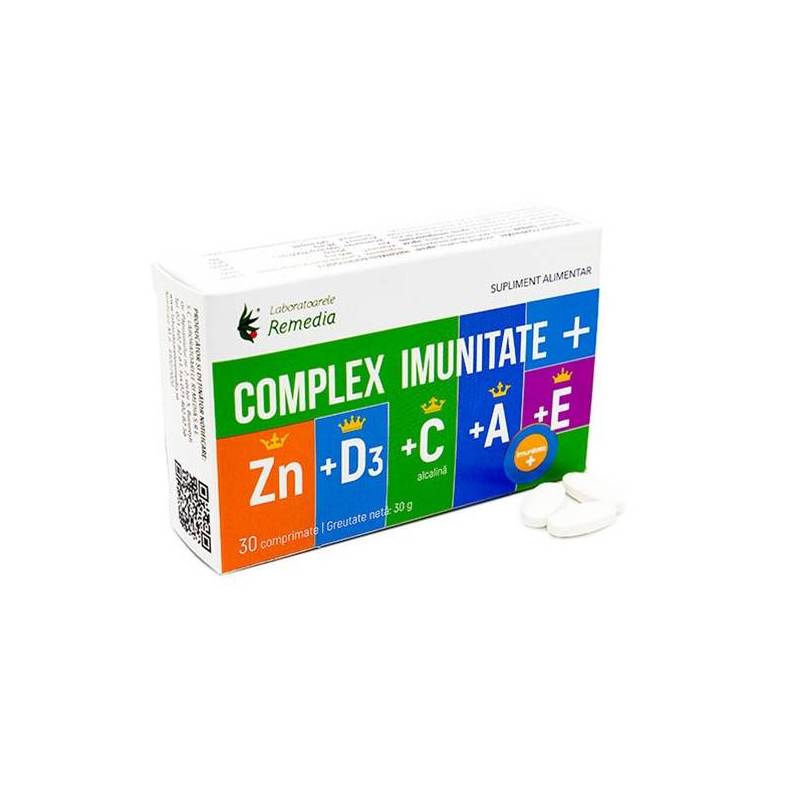 Complex Imunitate Zn+D3+C+A+E, 30cpr - Remedia