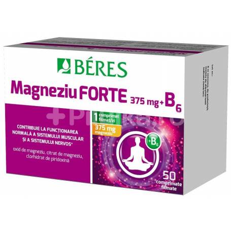 Magneziu Forte 375mg+B6, 50cpr - Beres