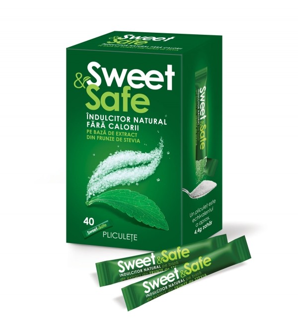 Sweet&safe - stevia indulcitor natural 40pl - sly