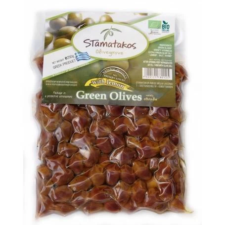 Masline verzi vidate eco-bio 250g - Stamatakos