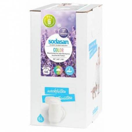 Detergent lichid rufe albe si color lavanda eco-bio 5l, Sodasan