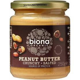 Peanut Butter Crunchy salted, 250g - Biona