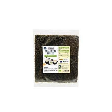 Alge nori pt sushi (Porphyra umbilicalis)  raw eco-bio 30g - 10 folii Algamar