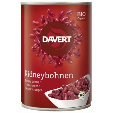 Fasole rosie eco-bio conserva 400g DAVERT