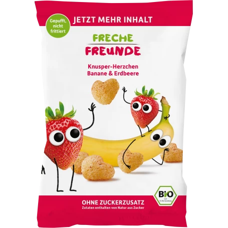 Gustare crocanta cu banane si capsuni eco-bio 30g, Erdbar