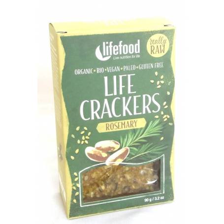 Lifecrackers cu rozmarin raw eco-bio 90g - Lifefood