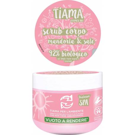 Scrub pentru corp cu migdale si sare bio 250ml, Tiama