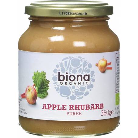 Piure de mere si rubarba 360g eco-bio Biona
