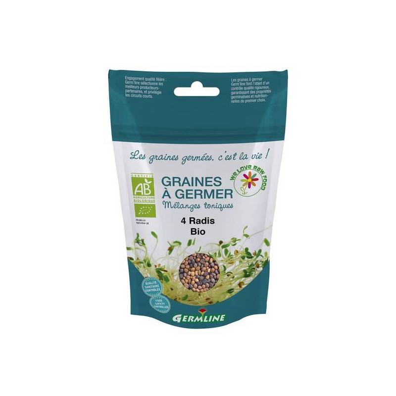 Mix din 4 tipuri de ridichi pt. germinat eco-bio 100g - Germline