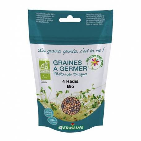 Mix din 4 tipuri de ridichi pt. germinat eco-bio 100g - Germline