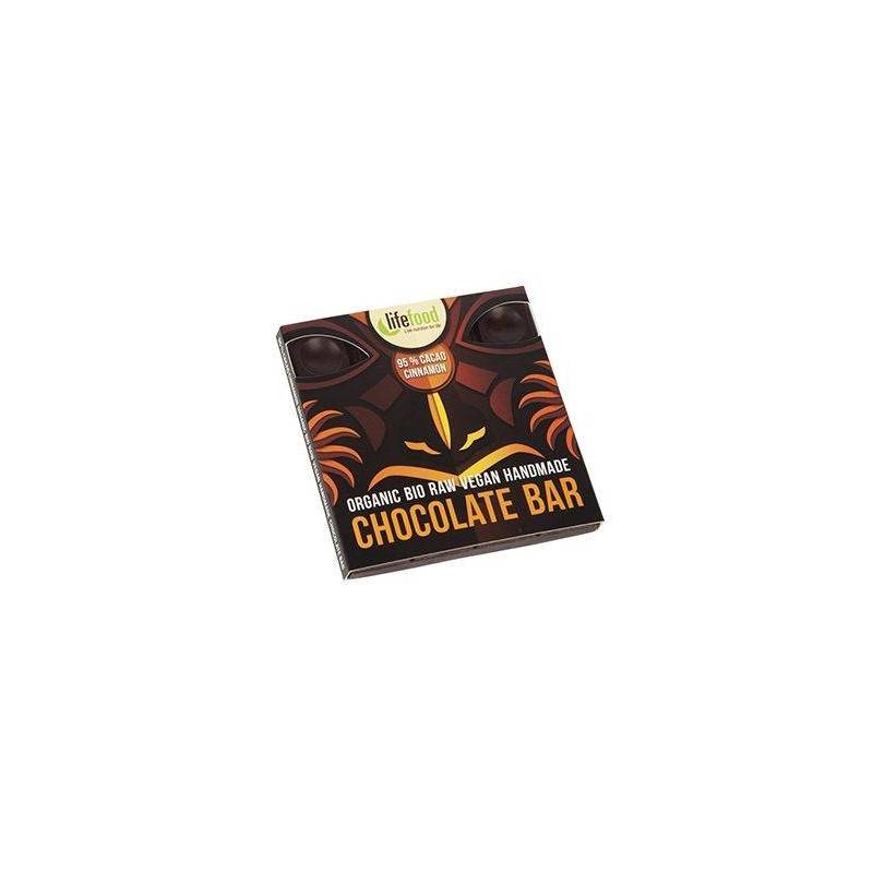 Ciocolata cu 95% cacao si scortisoara raw eco-bio 35g - Lifefood