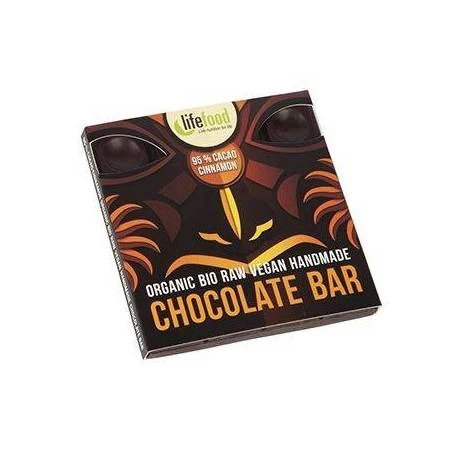Ciocolata cu 95% cacao si scortisoara raw eco-bio 35g - Lifefood