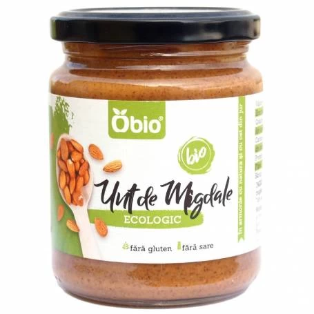 Unt de migdale fara gluten eco-bio, 250g Obio