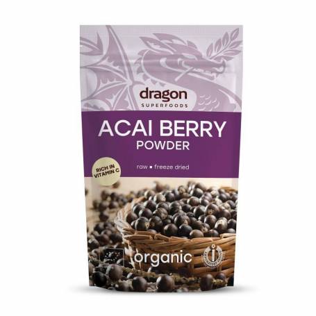 Acai pulbere raw, eco-bio, 75g, Dragon Superfoods