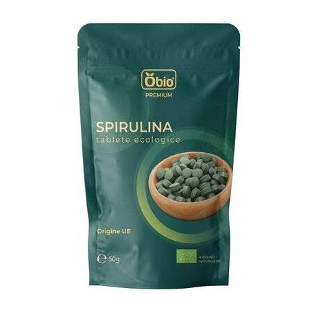 Spirulina tablete raw eco-bio 50g, Obio