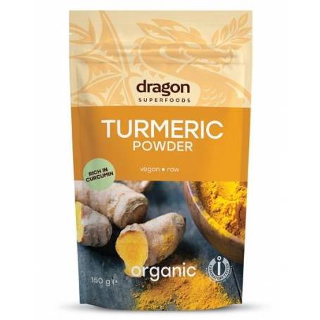 Turmeric (curcuma) pudra eco-bio 150g - Dragon Superfoods