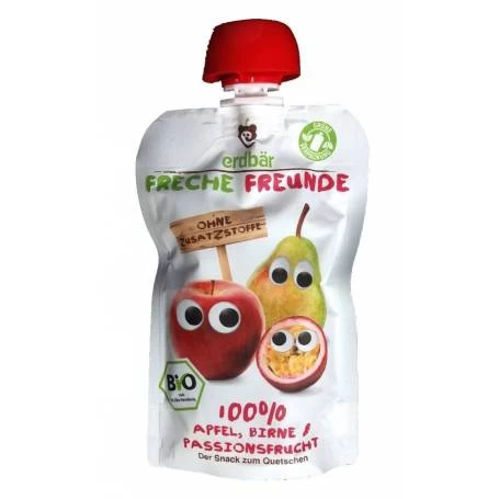 Piure de mere,pere si fructul pasiunii bio 100g - Erdbar