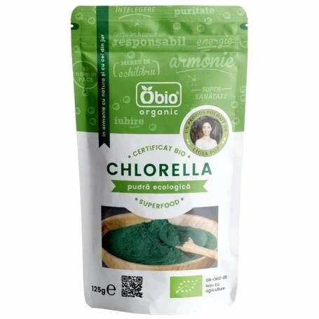 Chlorella pulbere 125g  raw eco-bio OBio