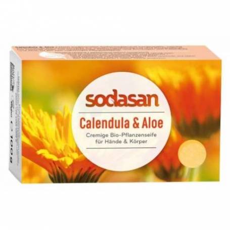 Sapun crema cu galbenele si aloe, 100g, Sodasan