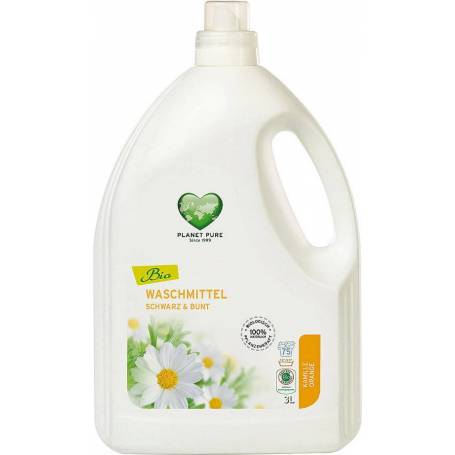 Detergent de rufe negre si colorate -musetel si portocale, eco-bio 3 L Planet Pure