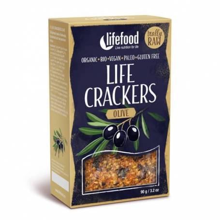 Lifecrackers raw cu masline eco-bio 90g - Lifefood