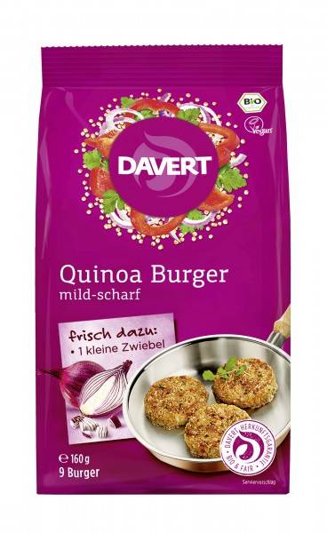 Burger vegan cu quinoa, eco-bio, 160g - davert